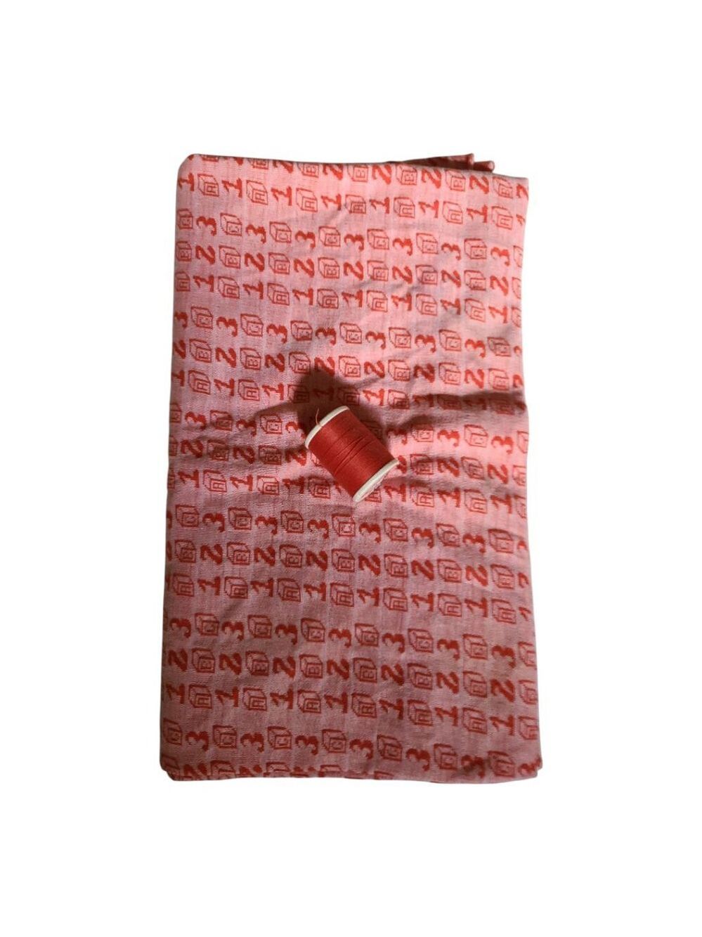 Vintage Knit Tubular Fabric with Thread